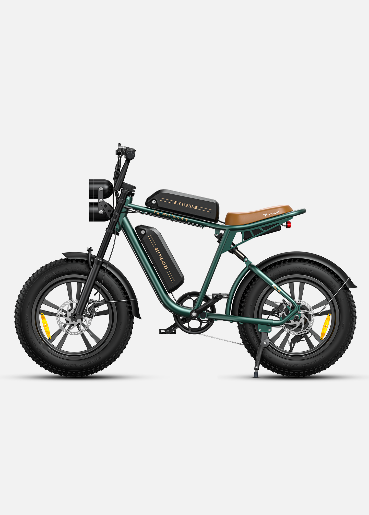 ENGWE M20 Electric Bike for Adults-750W 4.0 * 20" Fat Tire Offroad Cruiser E Motorcycle28MPH 94Miles Long Range for48V13Ah(26Ah-Dual Battery Option), FullSuspension