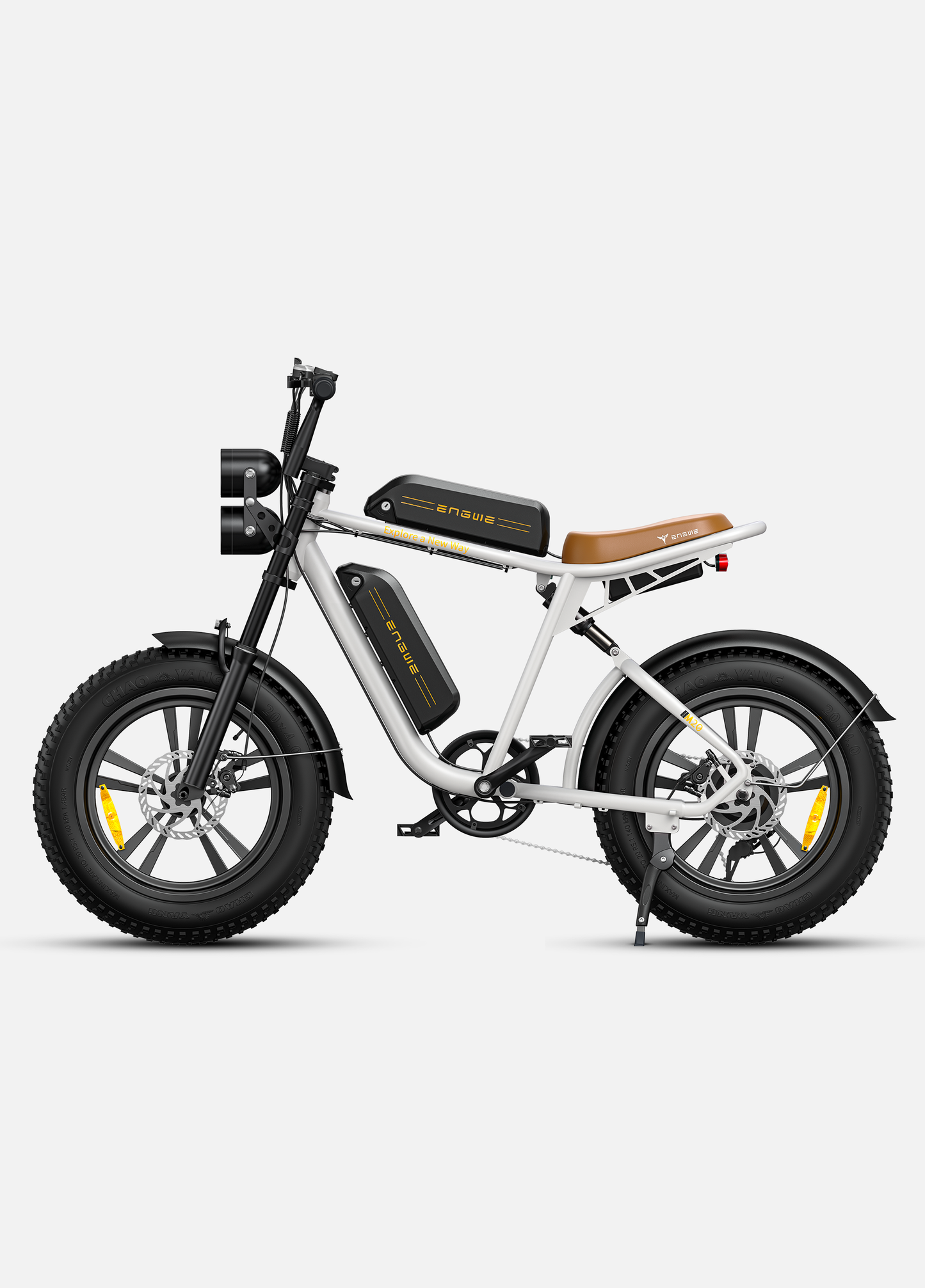 ENGWE M20 Electric Bike for Adults-750W 4.0 * 20" Fat Tire Offroad Cruiser E Motorcycle28MPH 94Miles Long Range for48V13Ah(26Ah-Dual Battery Option), FullSuspension