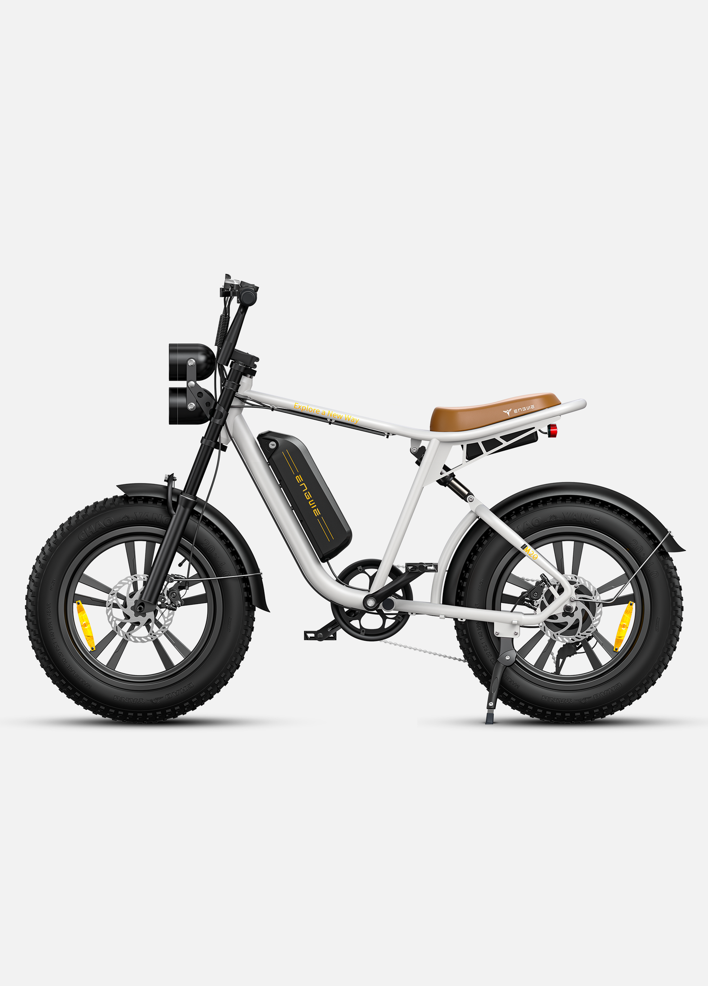 ENGWE M20 Electric Bike for Adults-750W 4.0 * 20" Fat Tire Offroad Cruiser E Motorcycle28MPH 94Miles Long Range for48V13Ah(26Ah-Dual Battery Option), FullSuspension