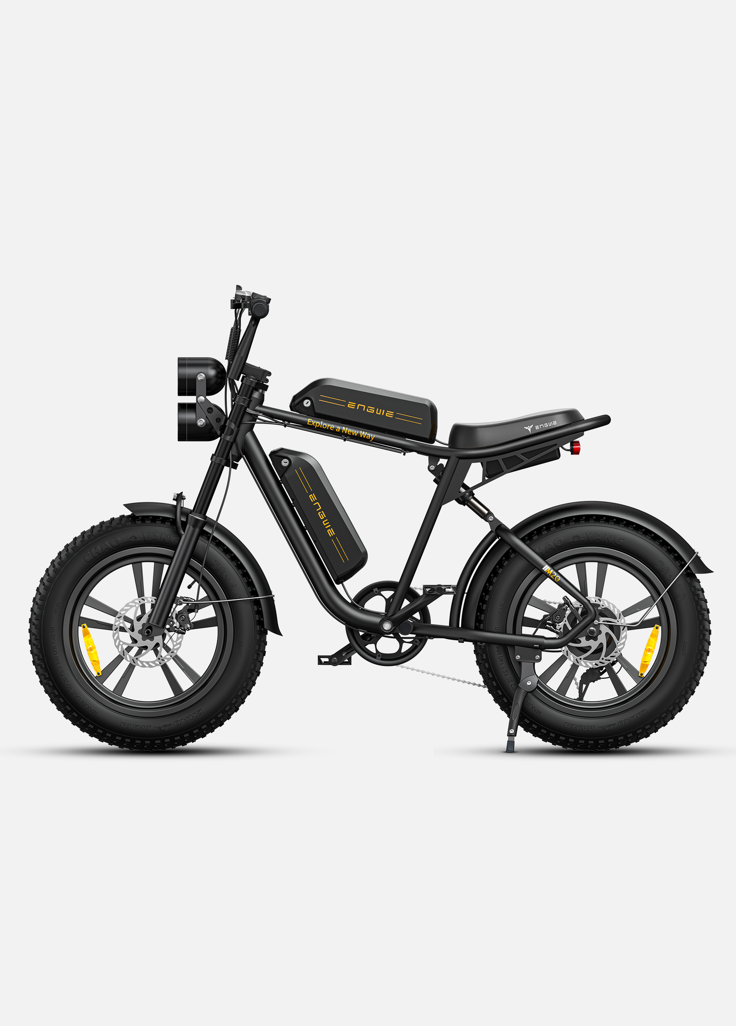 ENGWE M20 Electric Bike for Adults-750W 4.0 * 20" Fat Tire Offroad Cruiser E Motorcycle28MPH 94Miles Long Range for48V13Ah(26Ah-Dual Battery Option), FullSuspension